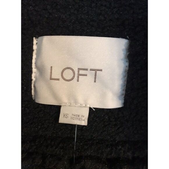 Loft Faux suede Sherpa Black Moto jacket Brand New With Tags NWT $210 2021 - Picture 10 of 14